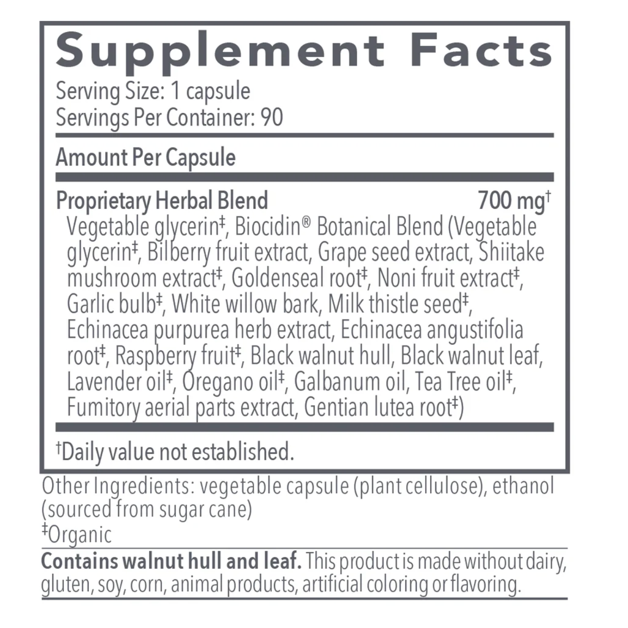 Biocidin Botanicals Biocidin Capsules - 90 capsules